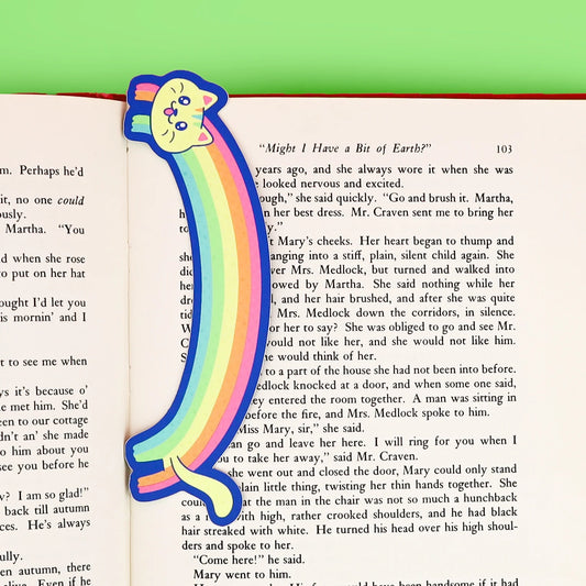 Rainbow Cat Long Bookmark