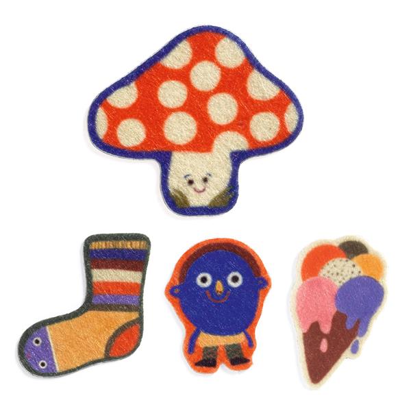 60 felt stickers / The silly ones!