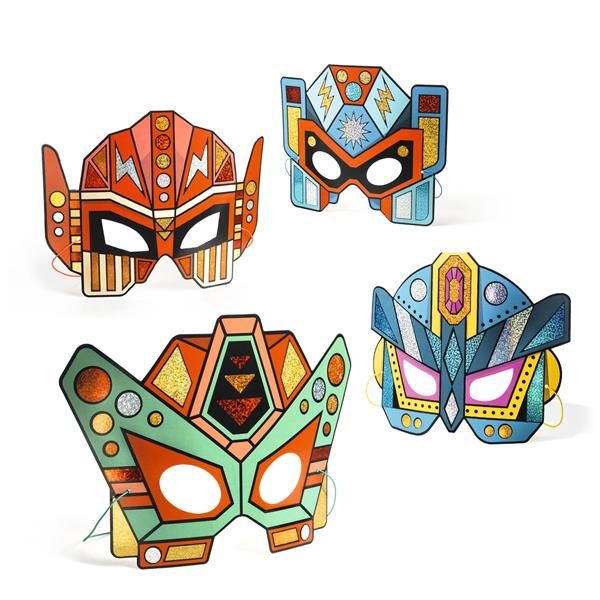 DIY / Mosaics and stickers / Robots (4 masks)
