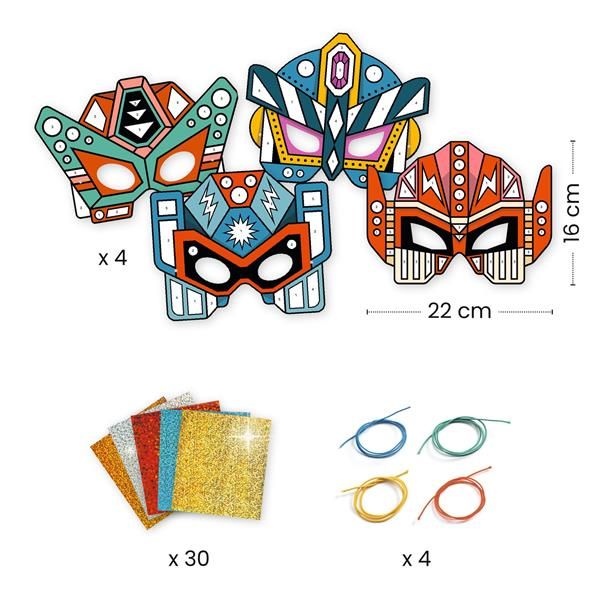 DIY / Mosaics and stickers / Robots (4 masks)