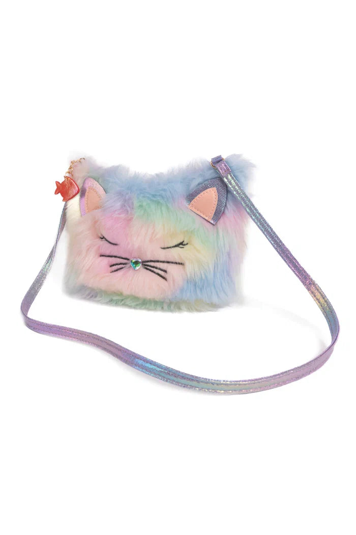 Great Pretenders -  Rainbow Furry Kitty Purse