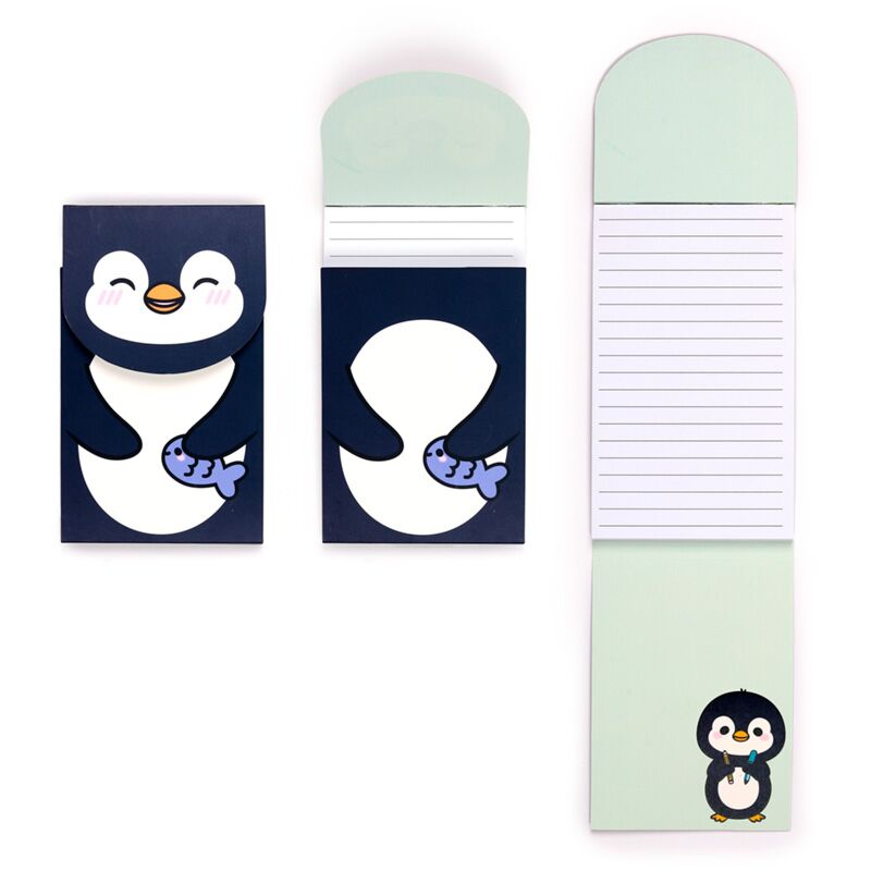 Adoramals Penguin Flip Open Shaped Memo Pad