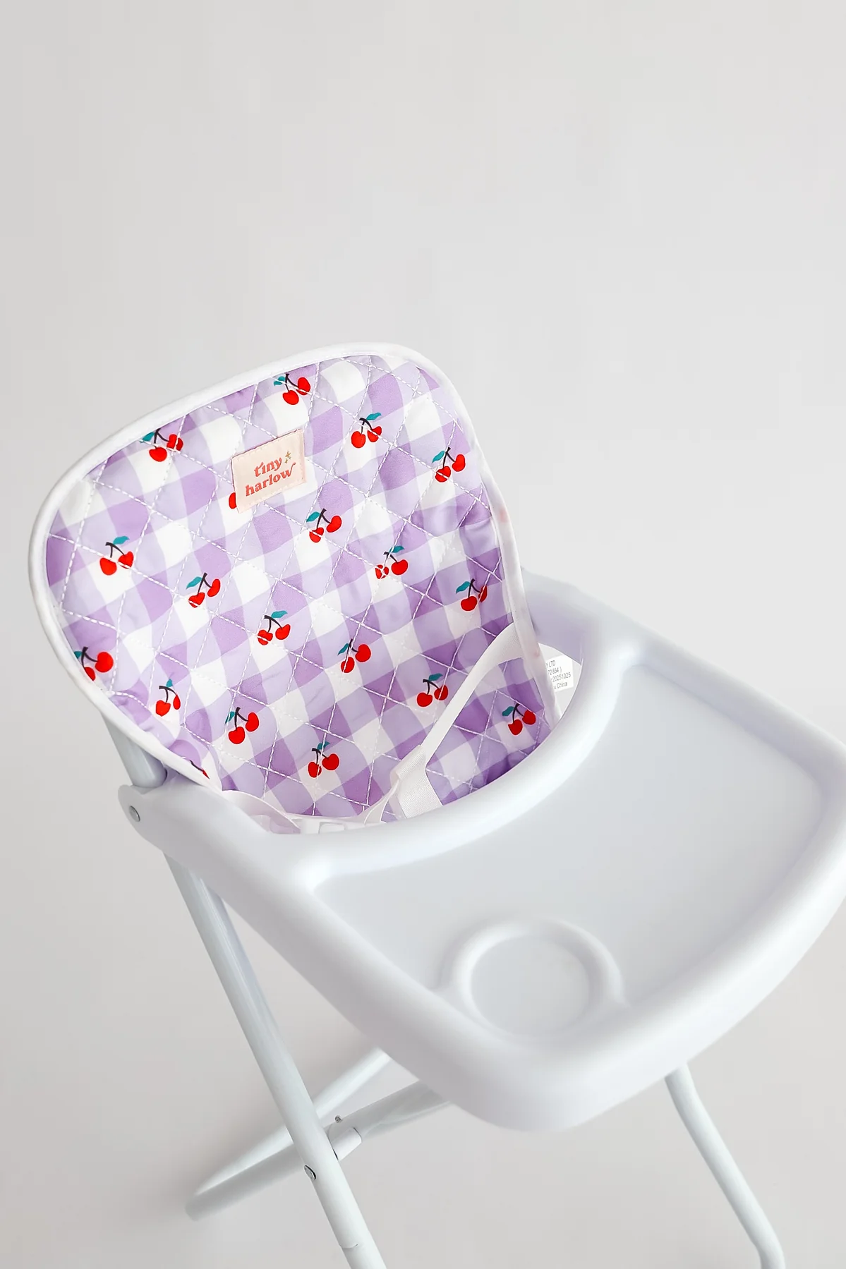 Doll High Chair - Cherry Gingham - Tiny Harlow