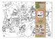 Table top coloring mat made of recycled PP, winter