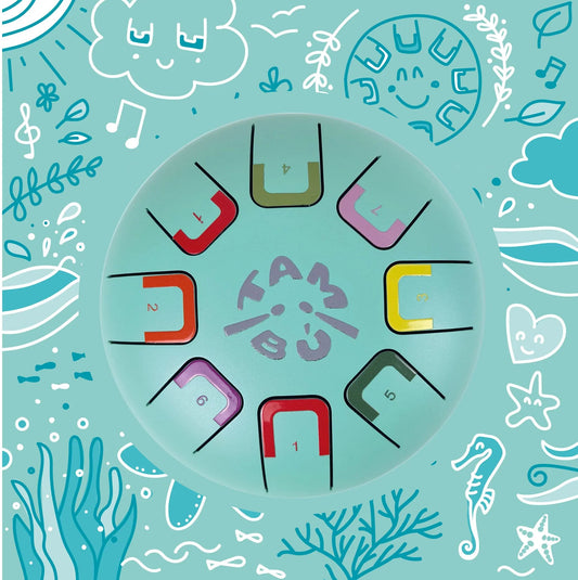 6" Tambu 8 Tones TEAL PEAL
