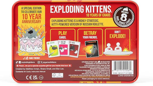 Exploding Kittens -10th Anniversary Collectible Tin