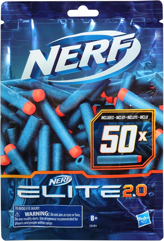 Nerf Elite 2.0 50-Dart Refill Pack - 50 Official Nerf Elite 2.0 Foam Darts