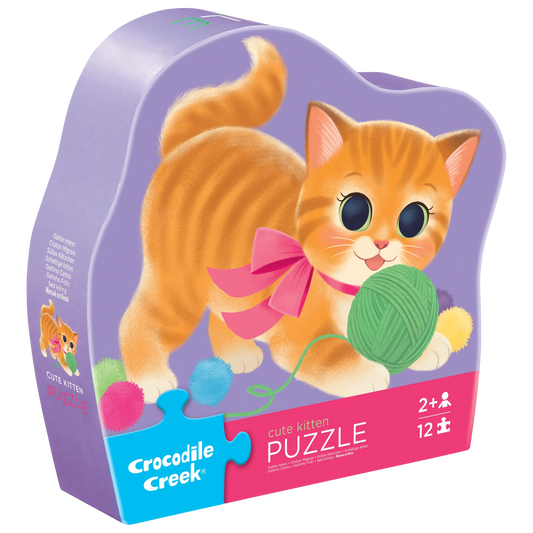 12-Pc Mini Puzzle - Cute Kitten