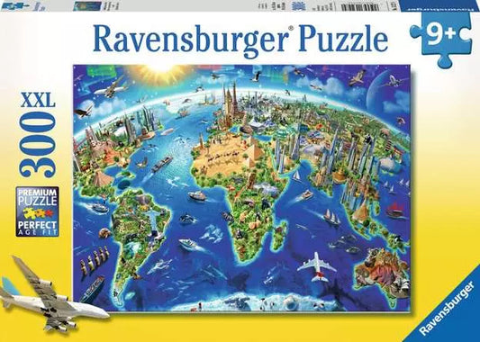 World Landmarks Map - 300 XXL Pieces