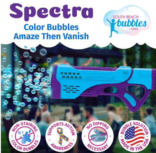 PoppinColorz Spectra: Rechargeable Color Bubble Blaster