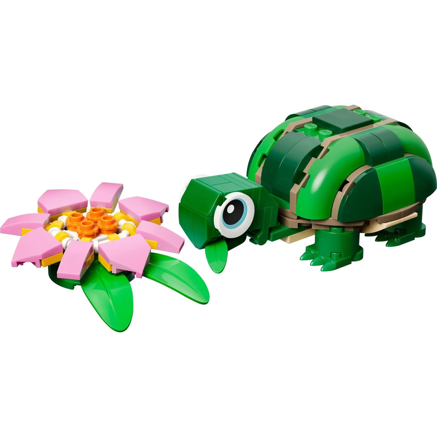Lego: Turtle with a Water Lily Flower