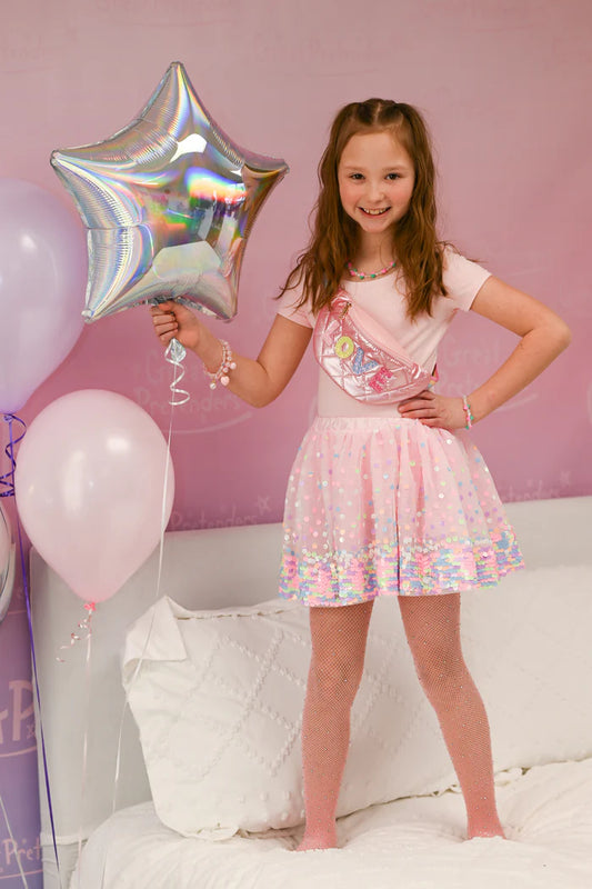 Great Pretenders - Neon Pink Party Fun Sequins Skirt