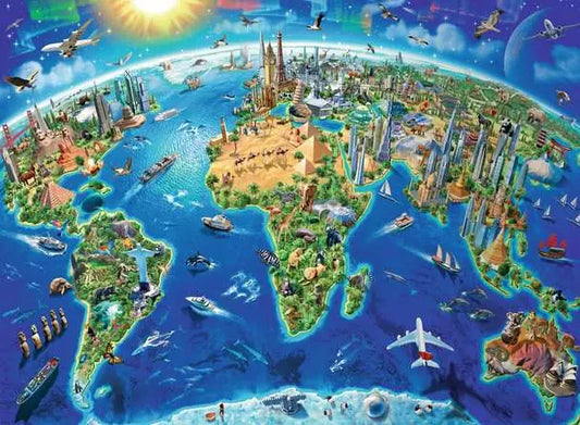 World Landmarks Map - 300 XXL Pieces