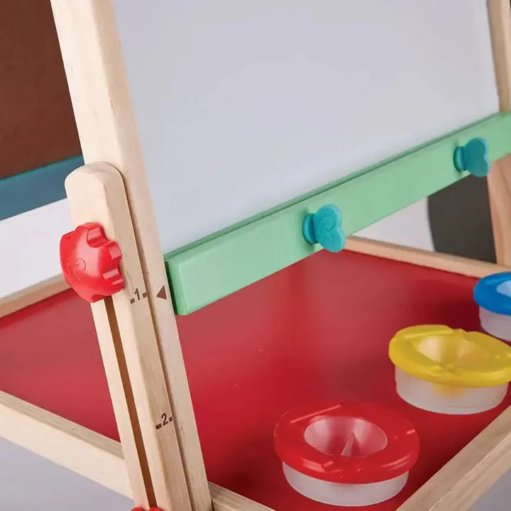 Hape All-in-One Wooden Kid's Art Easel with Paper Roll and Accessories