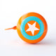 Superhero Bike & Scooter Bell - White Star on Orange Bell
