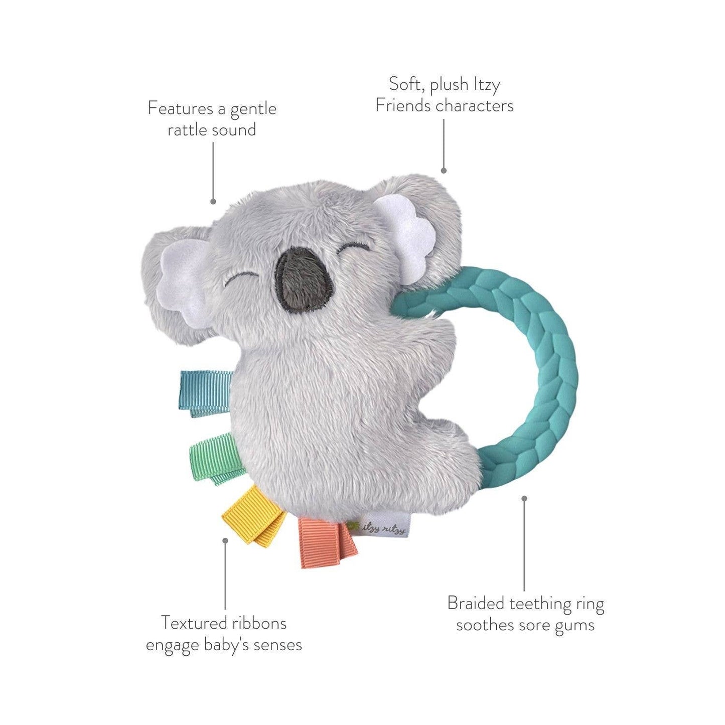 Ritzy Rattle Pal™ Plush Rattle Pal With Teether