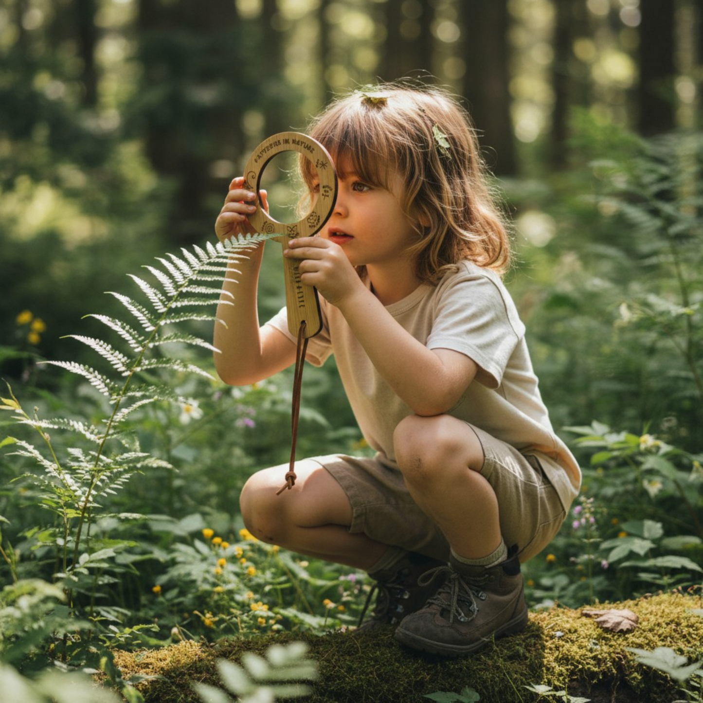 Kids Magnifying Glass – Eco Bamboo 5x Nature Tool