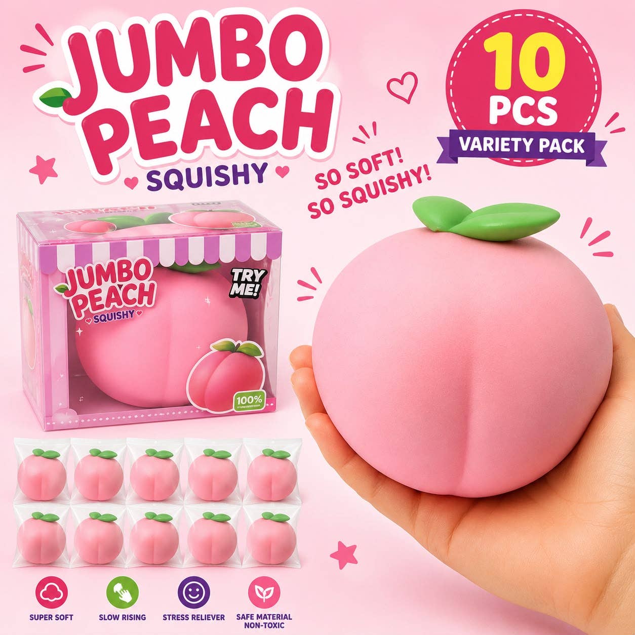 Jumbo Peach Squishy
