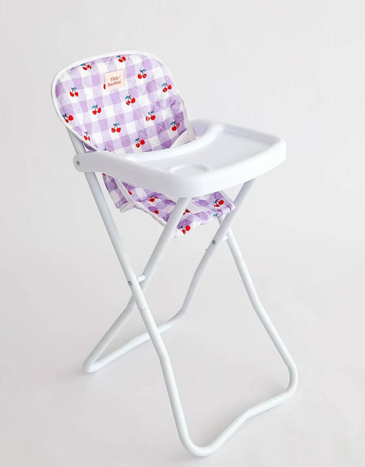 Doll High Chair - Cherry Gingham - Tiny Harlow