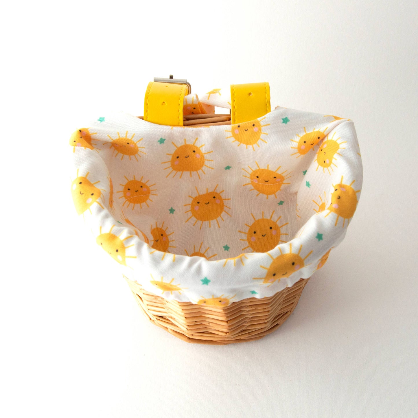 Beep Kids Wicker Basket with Cute Sunshine Liner ☀️