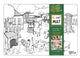 Table top coloring mat, farm animals