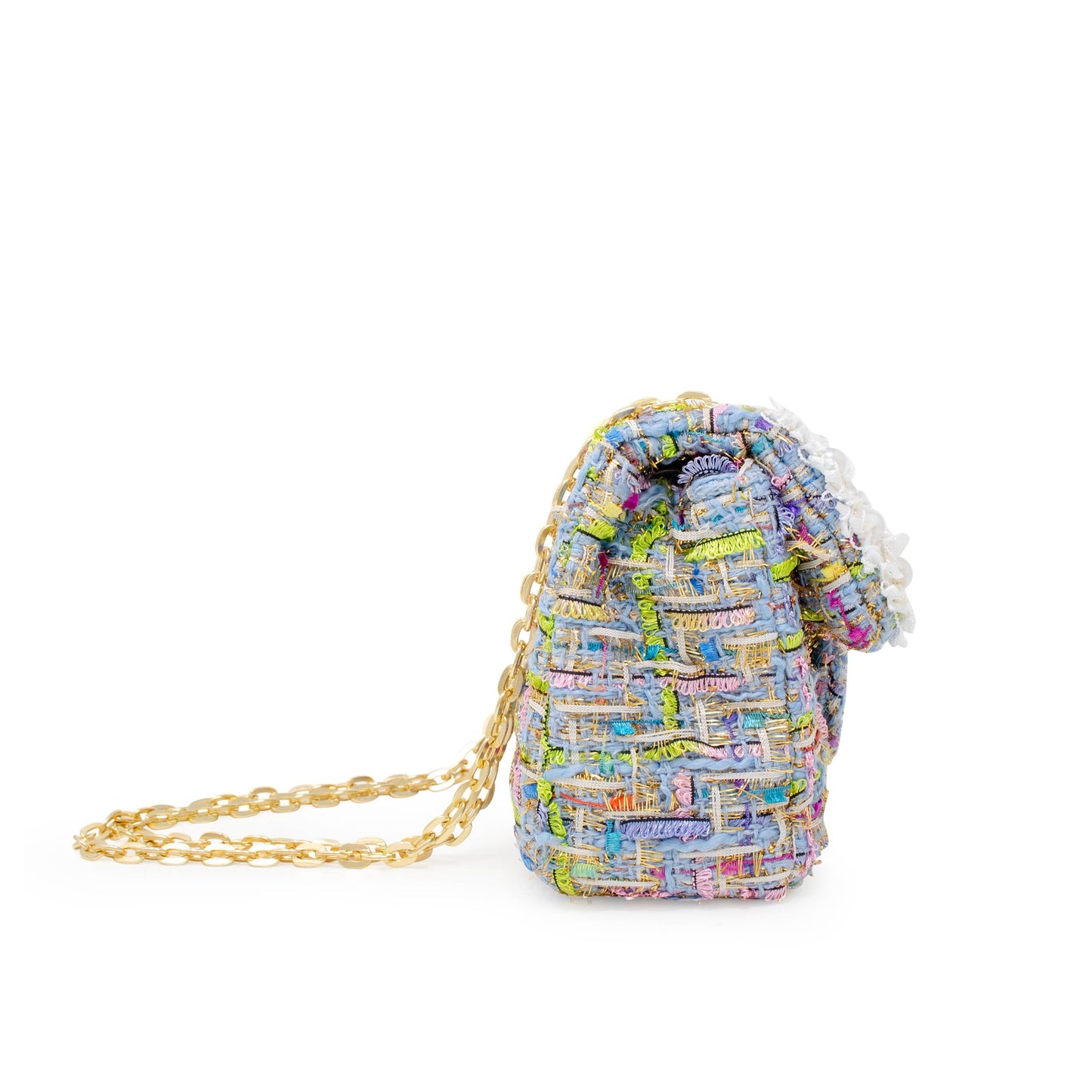 Classic Tweed Handbag with Pearls