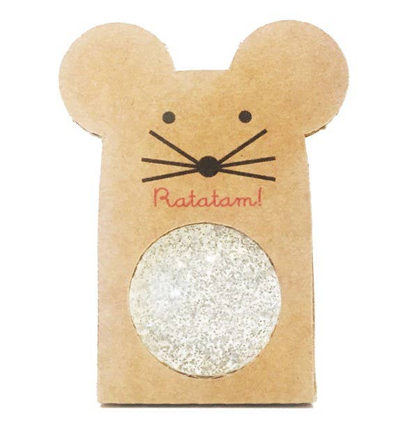 43mm silver glitter mouse bouncing ball
