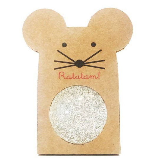 43mm silver glitter mouse bouncing ball