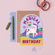Rainbow Waves unicorn Children's Birthday Card