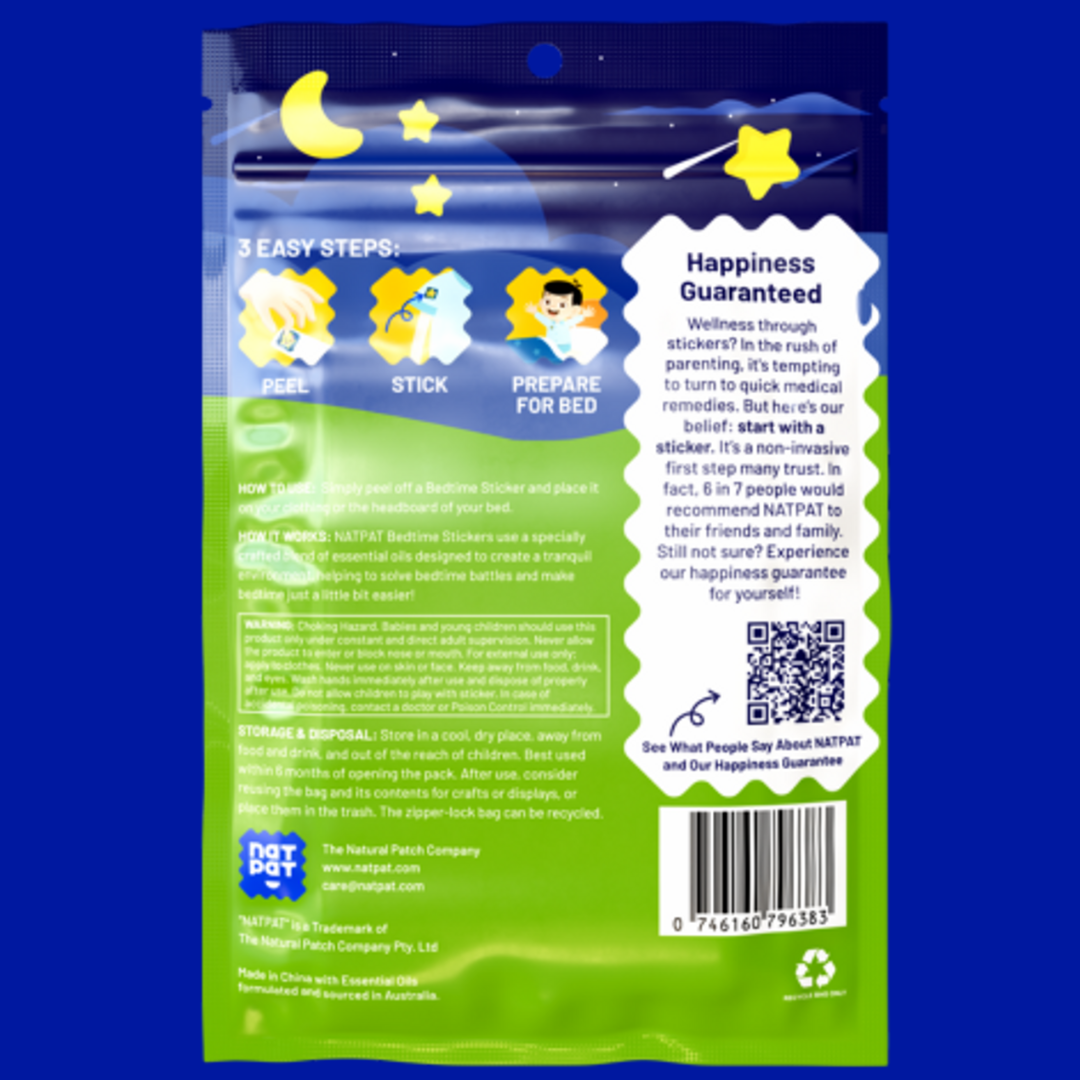 NATPAT Bedtime Stickers: Natural Sleep Aid, Wellness Patches