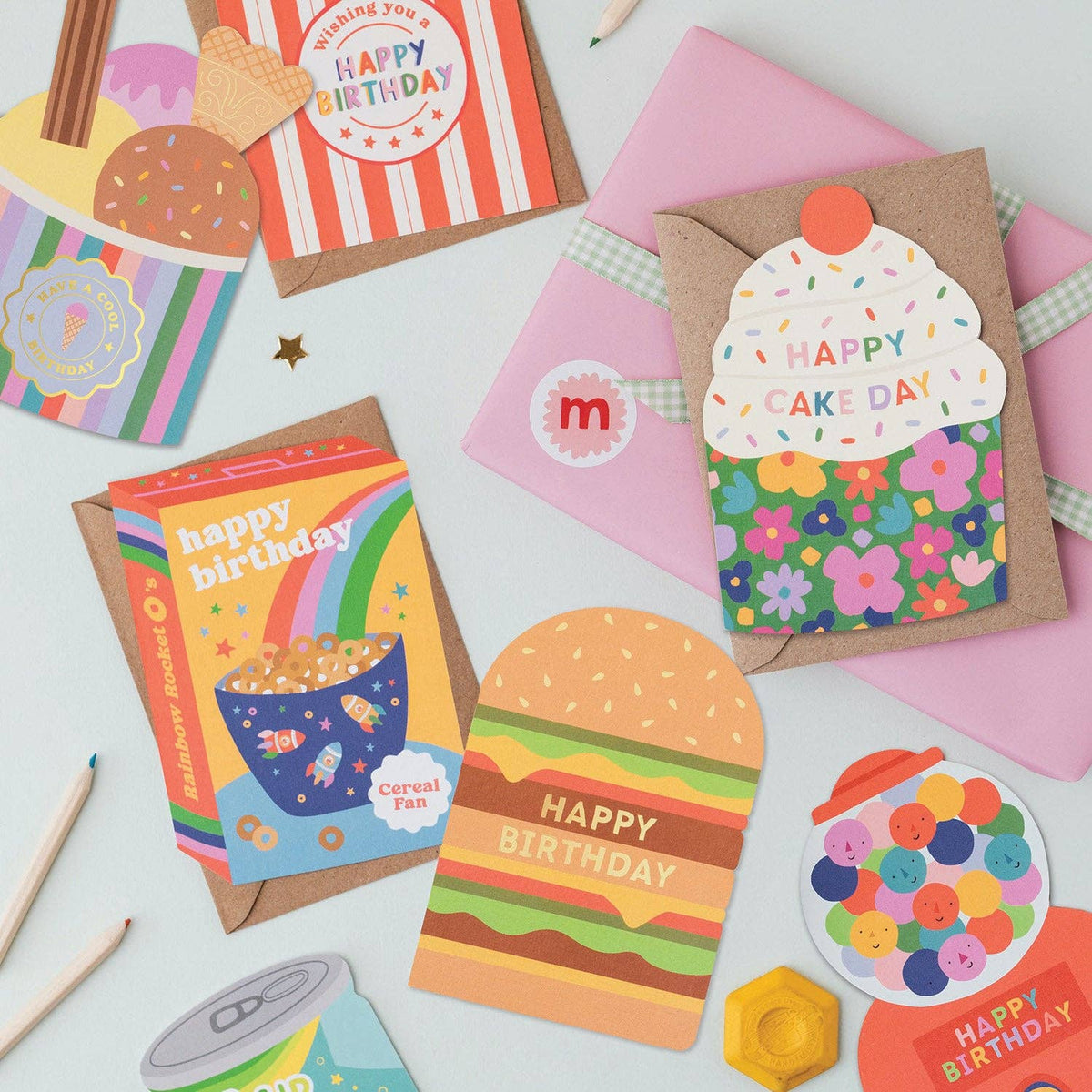 Cheeseburger Shaped Birthday Card