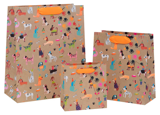 BAG SMALL KRAFT -DOGS