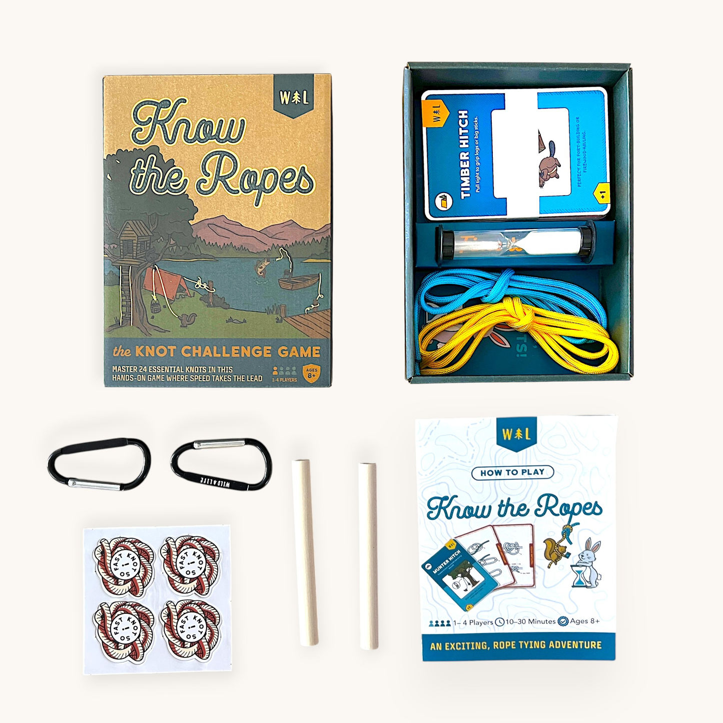 Kids Knot Tying Game Outdoor Skills Activity Kit