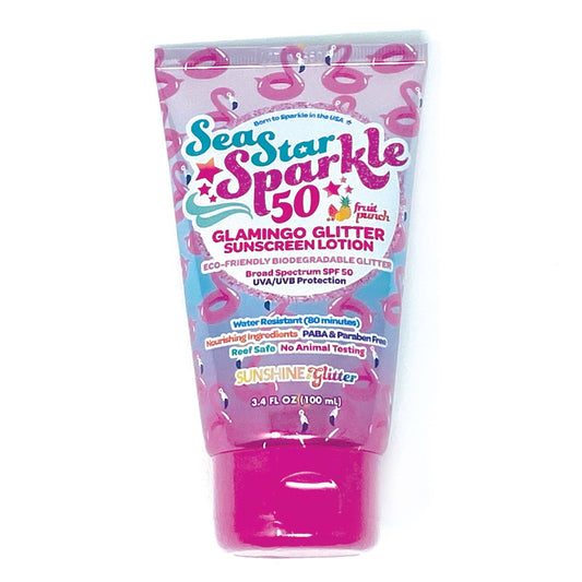Sea Star Sparkle Pink Glamingo SPF 50 Glitter Sunscreen