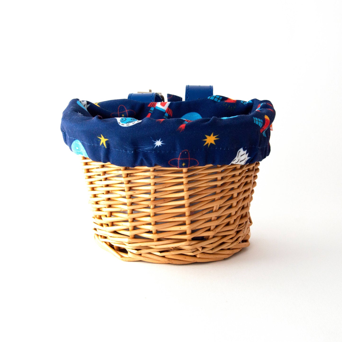 Beep Kids Wicker Basket with Fun Rocket Liner
