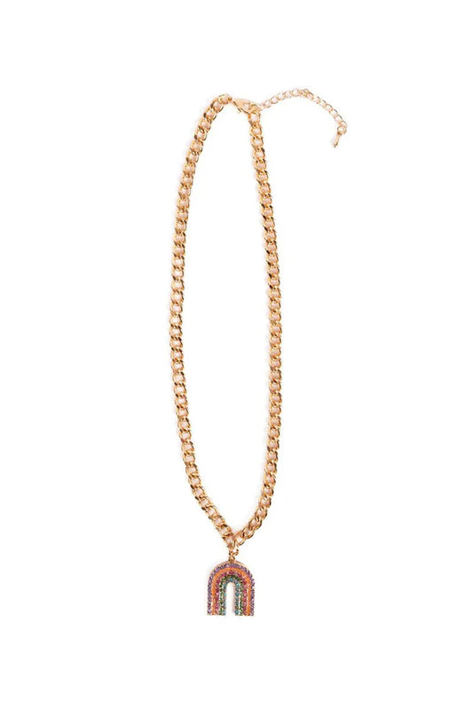 Great Pretenders - Boutique Chic Somewhere Over the Rhinestone Necklace