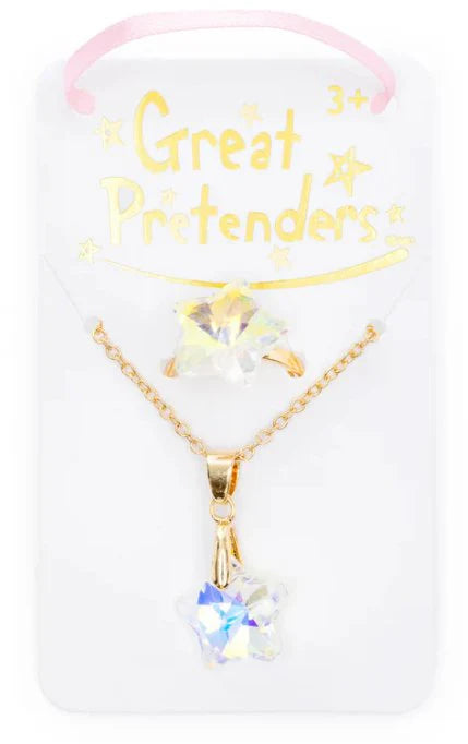 Great Pretenders - Boutique Holographic Star Necklace with ring or earrings