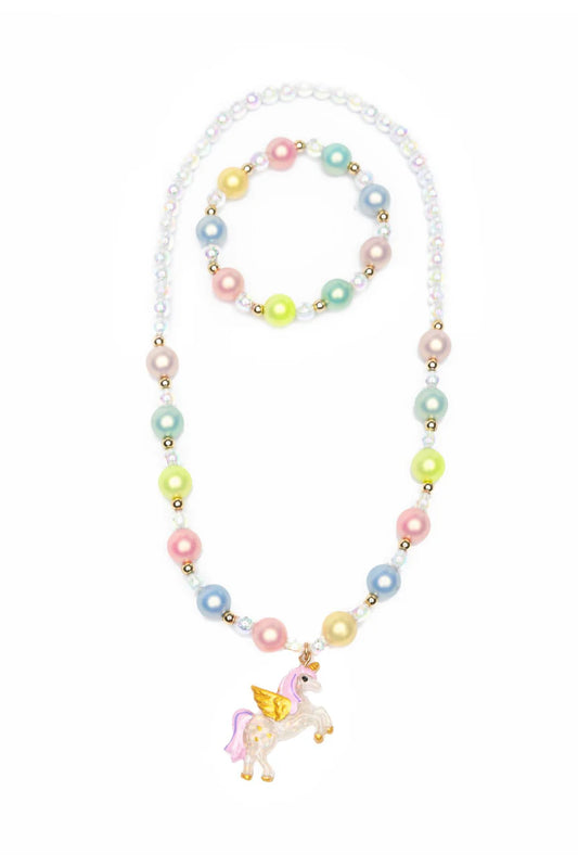 Great Pretenders - Happy-Go-Unicorn Necklace Bracelet Set