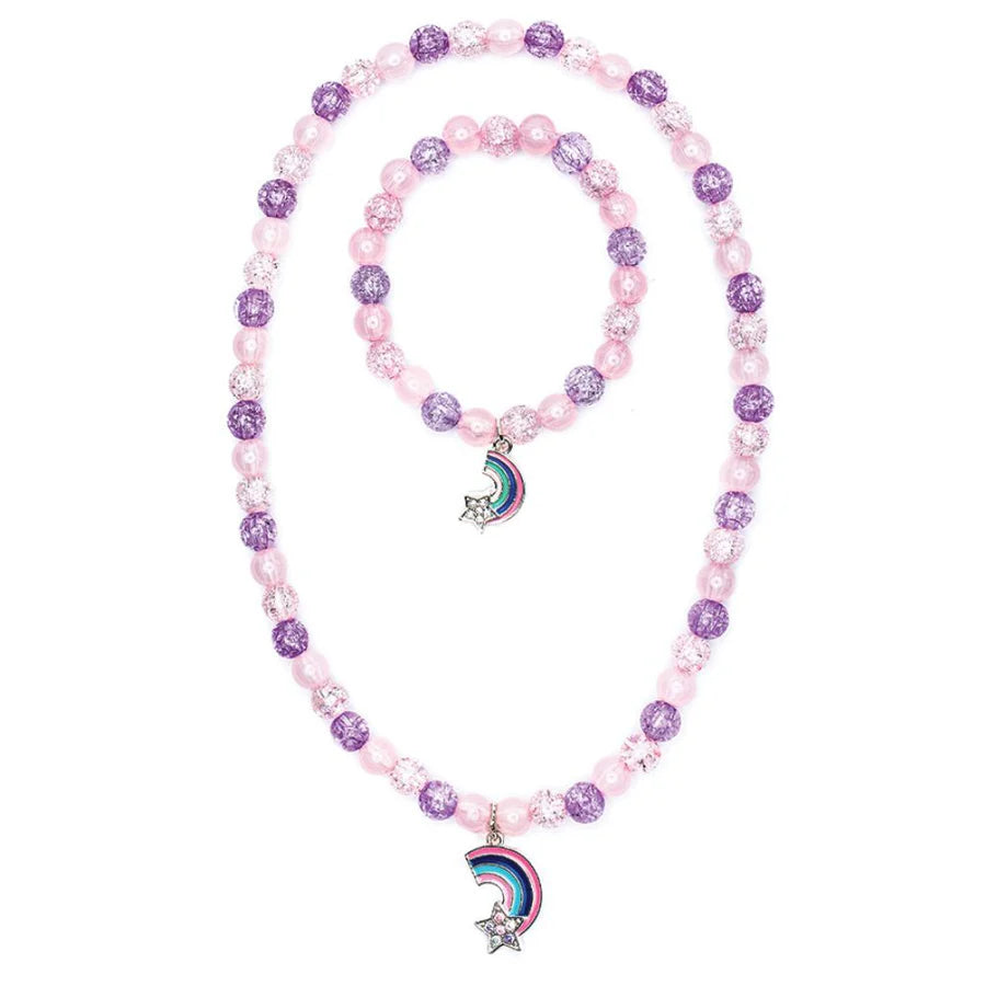 Great Pretenders - Bead Rainbow Necklace & Bracelet Set