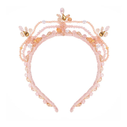 Blushing Crystals Beaded Tiara