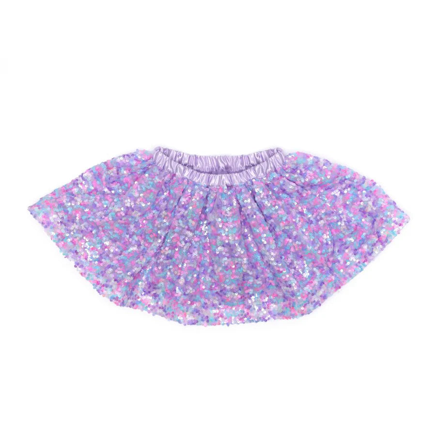 Purple Party Sequins Skirt